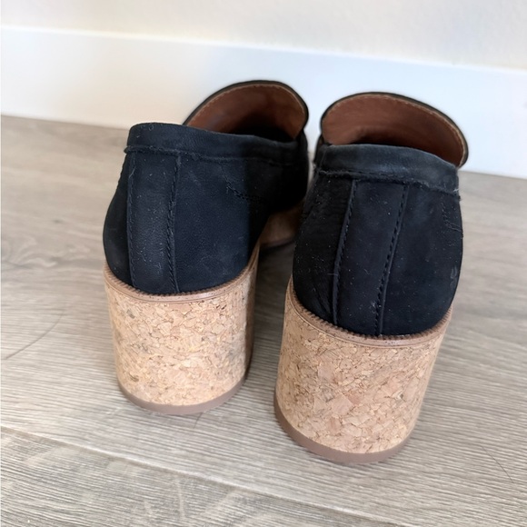 Lucky Brand Black Loafers with Cork Sole and 1.5 inch heel - Picture 6 of 9